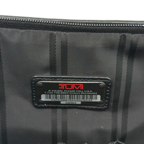Tumi Alpha Briefcase Bag With Over The Shoulder Handels Solid Black 43010D3 - Picture 13 of 16